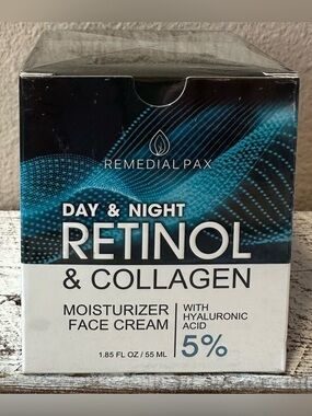 Day & Night Retinol & Collagen Face Moisturizer Cream w/ Hyaluronic Acid - NIP